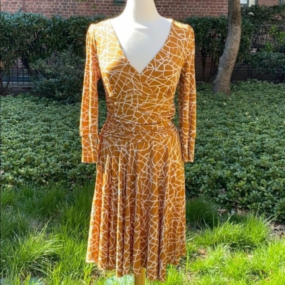 BCBGMaxAzria Giraffe Print Wrap Dress